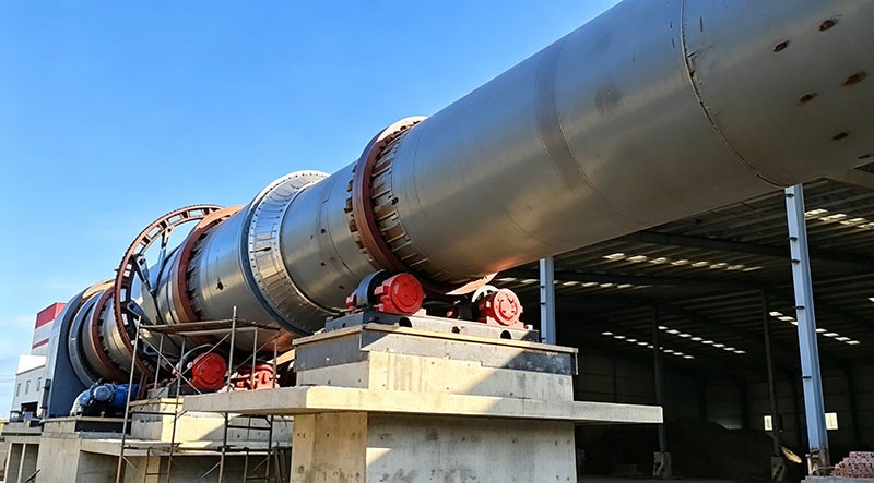 Печь для обжига железного порошка Φ 2,8×30 м — монтаж завершён в Циндао Печь для обжига железного порошка Φ 2,8×30 м — монтаж завершён в Циндао